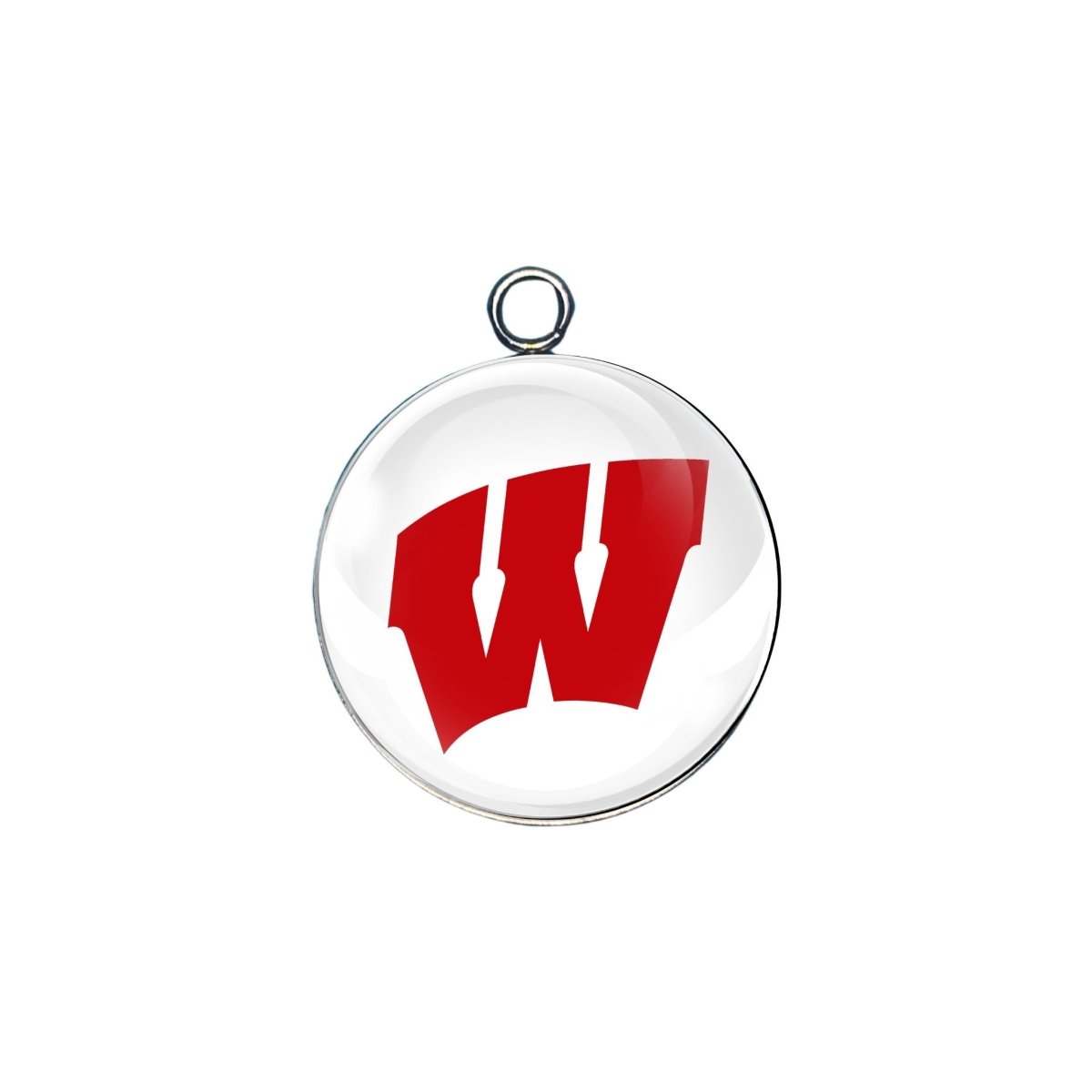 Wisconsin Badger glass cabochon charm