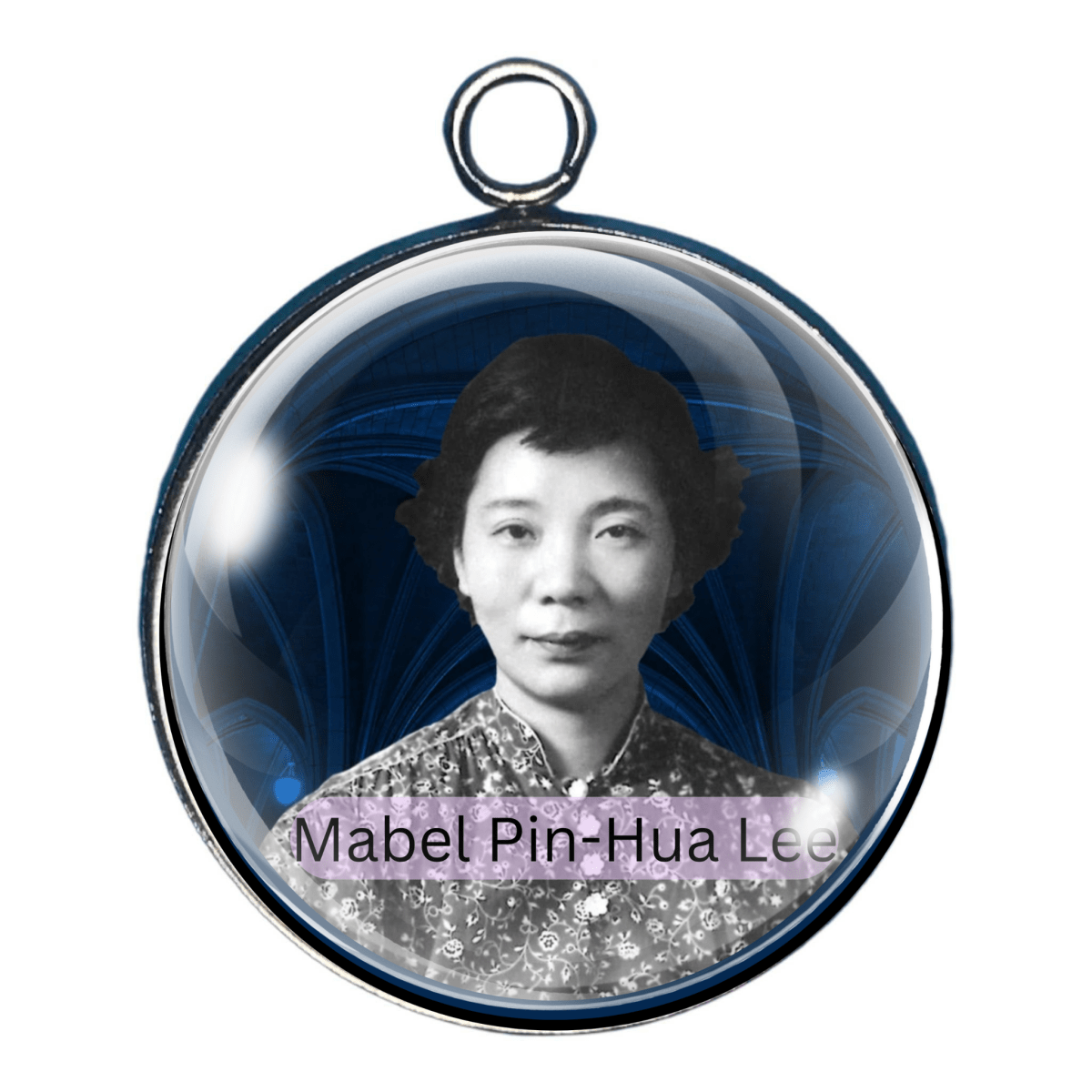 Mabel Ping-Hua Lee portrait charm honoring the Chinese American suffragist, educator, and community leader.