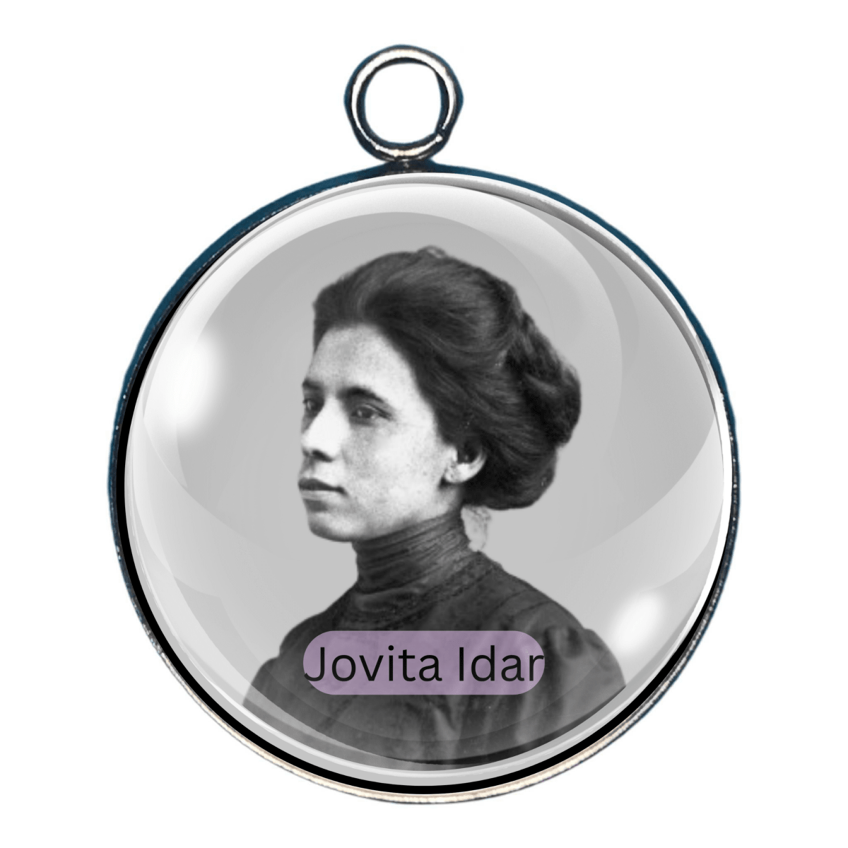 Jovita Idar portrait charm honoring the Mexican American journalist, educator, and civil rights advocate.