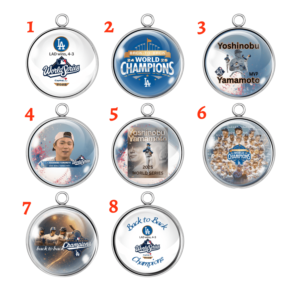 World Series Winners 2025 Los Angeles Dodgers handmade charm collection
