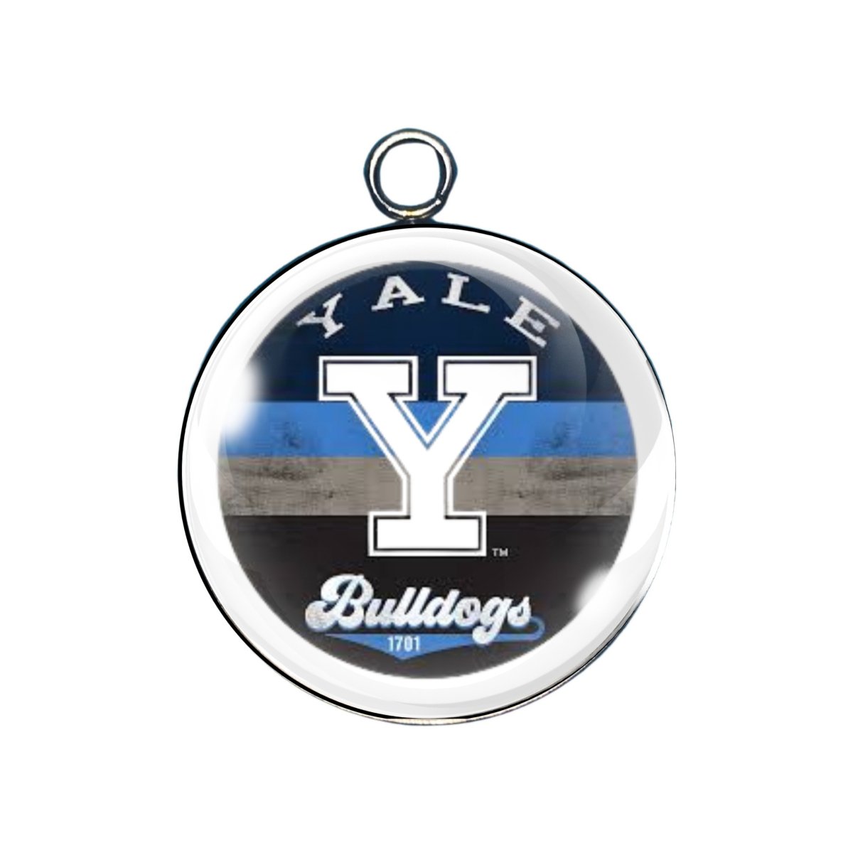 Yale glass cabochon charm