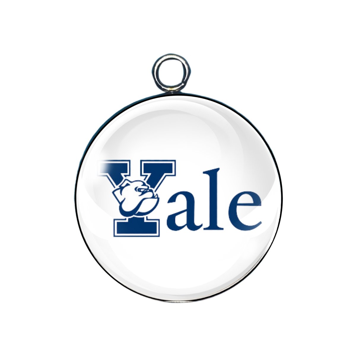 Yale glass cabochon charm