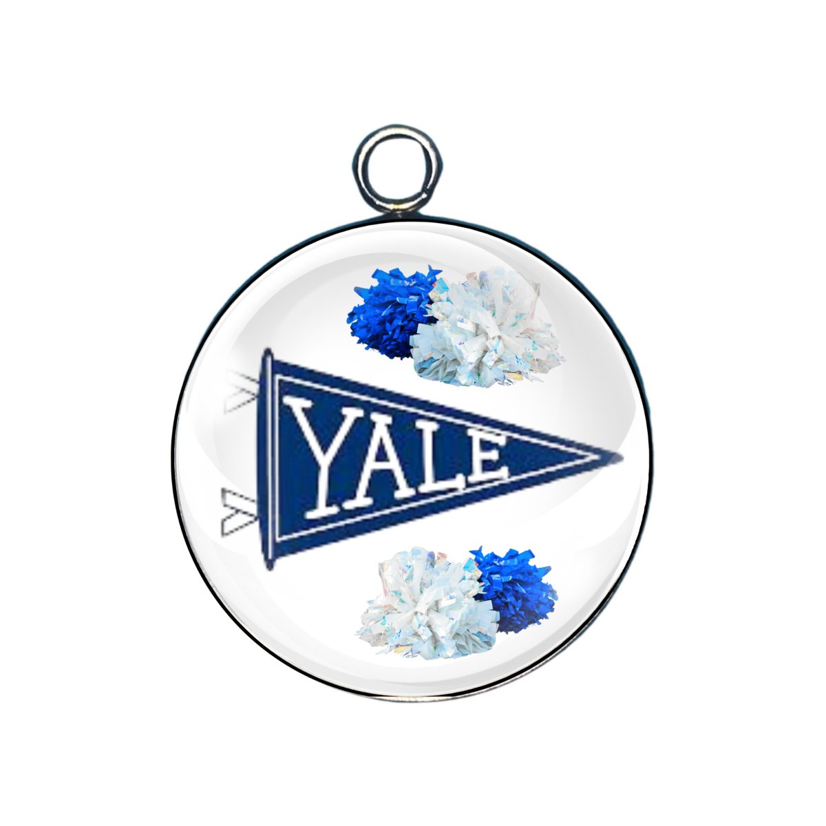 Yale glass cabochon charm