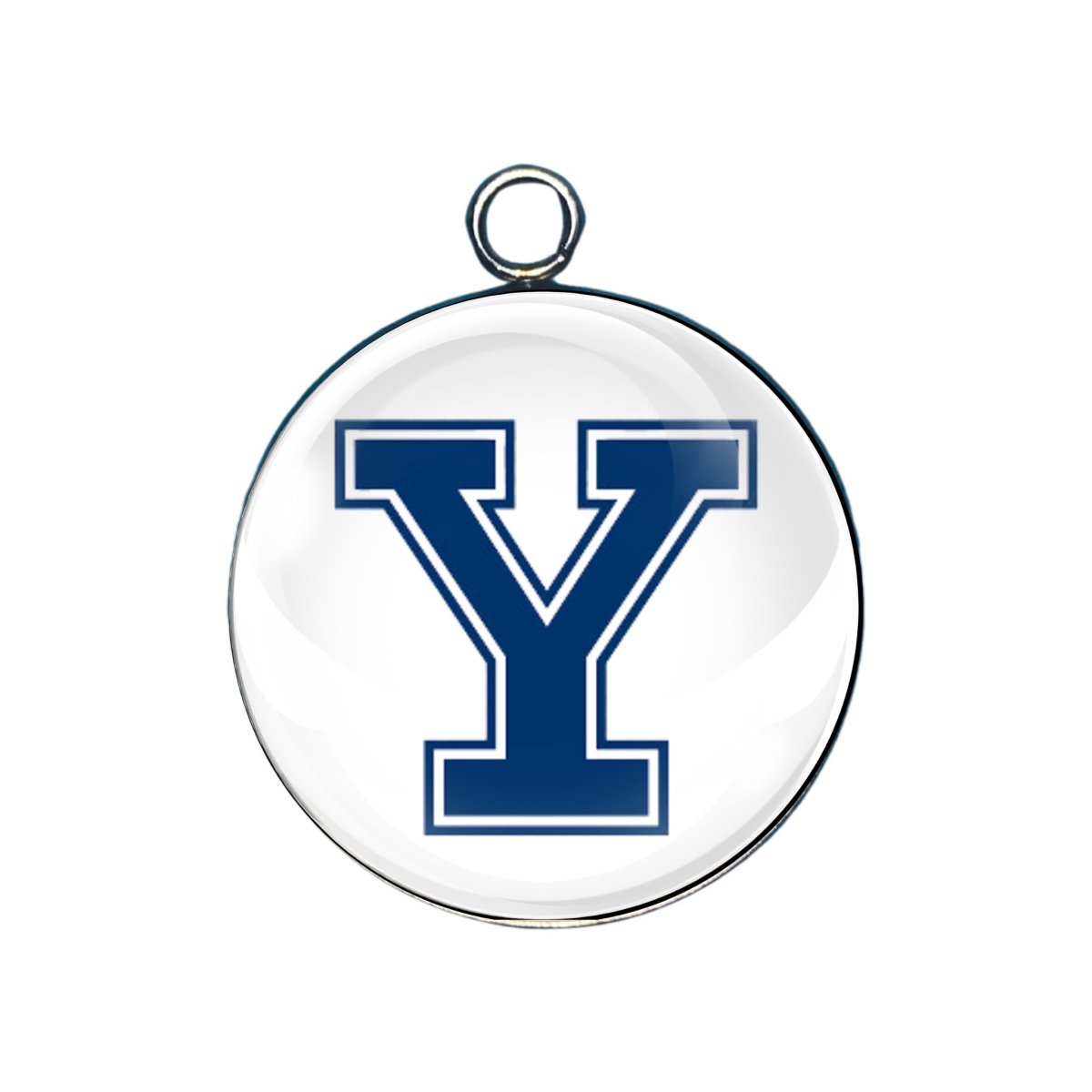 Yale glass cabochon charm