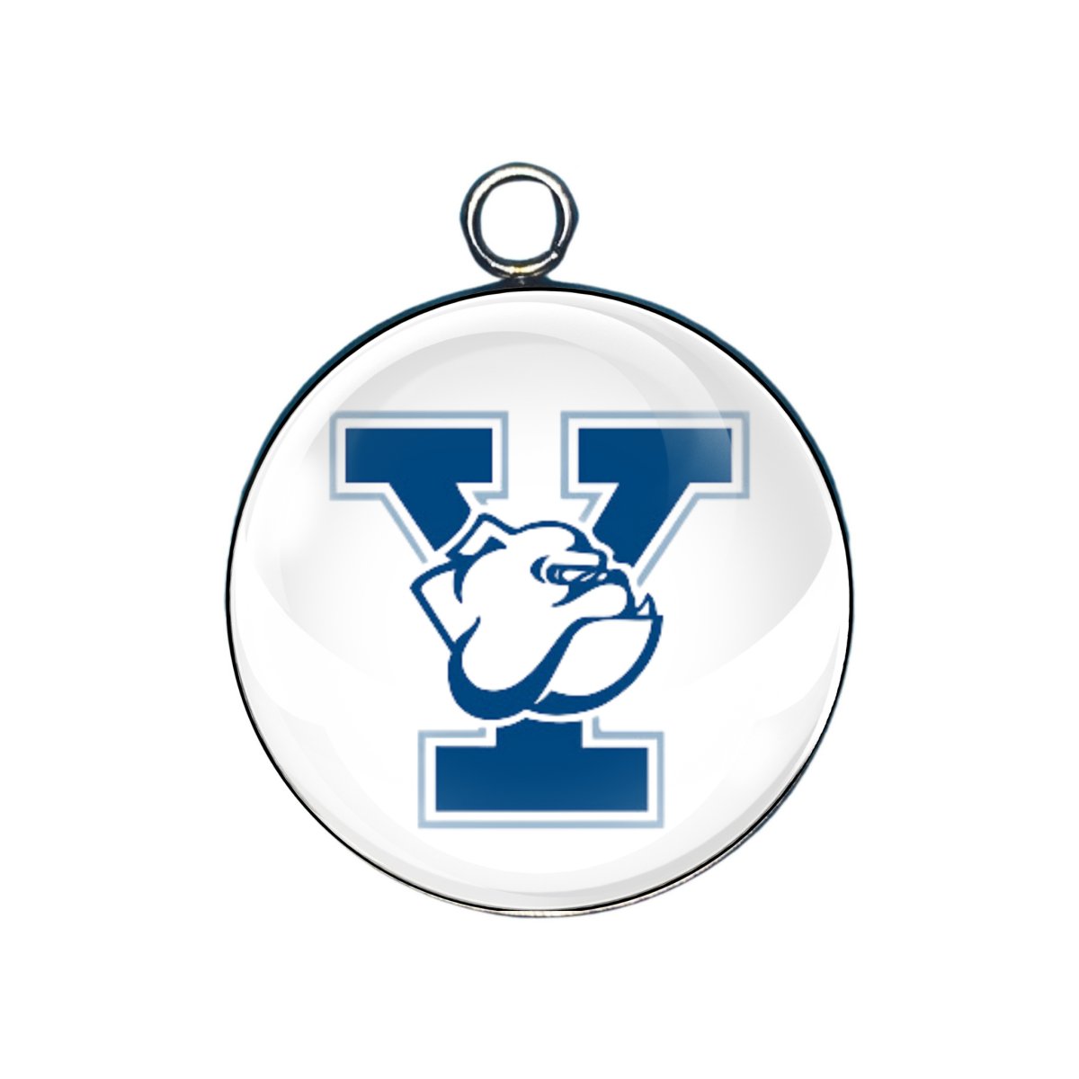 Yale glass cabochon charm