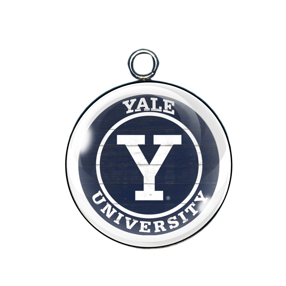 Yale glass cabochon charm