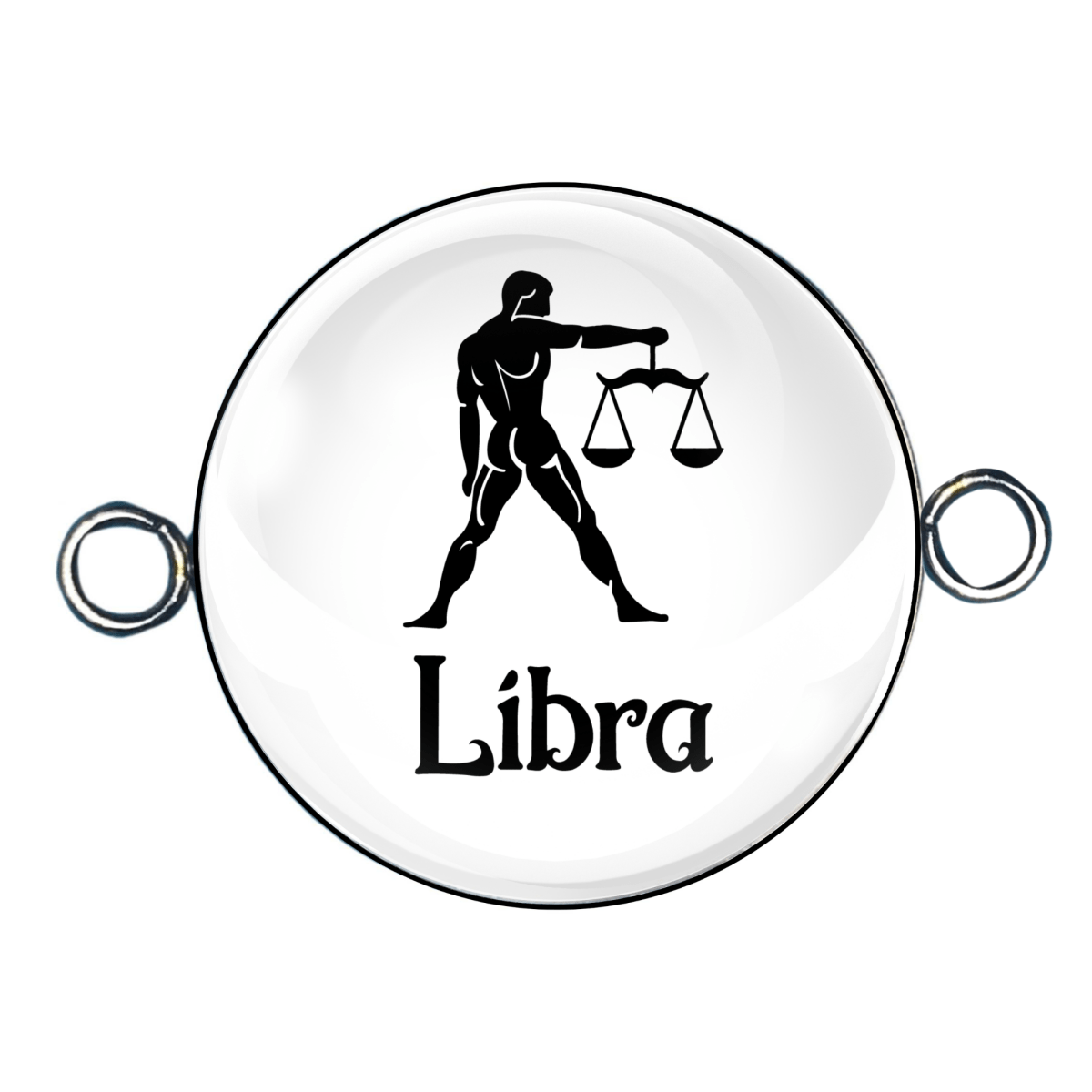 Libra zodiac cabochon charm