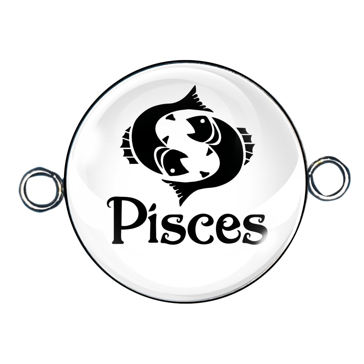 Pisces zodiac cabochon charm
