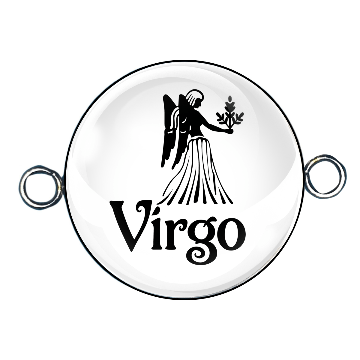 Virgo zodiac cabochon charm