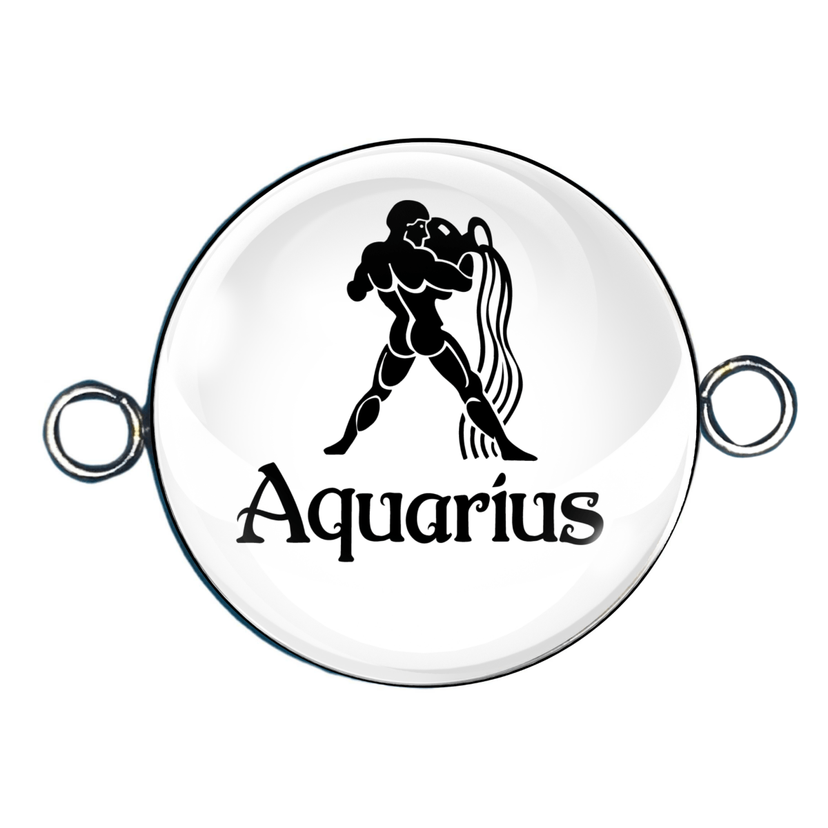 Aquarius zodiac cabochon charm