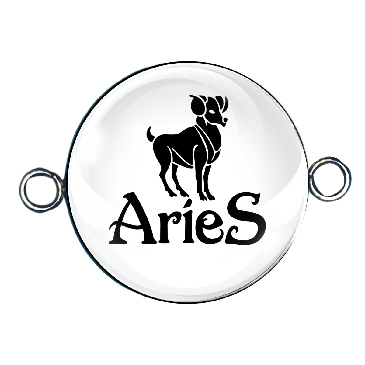 Aries zodiac cabochon charm