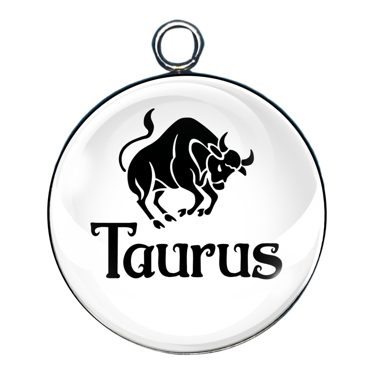 zodiac glass cabochon charm