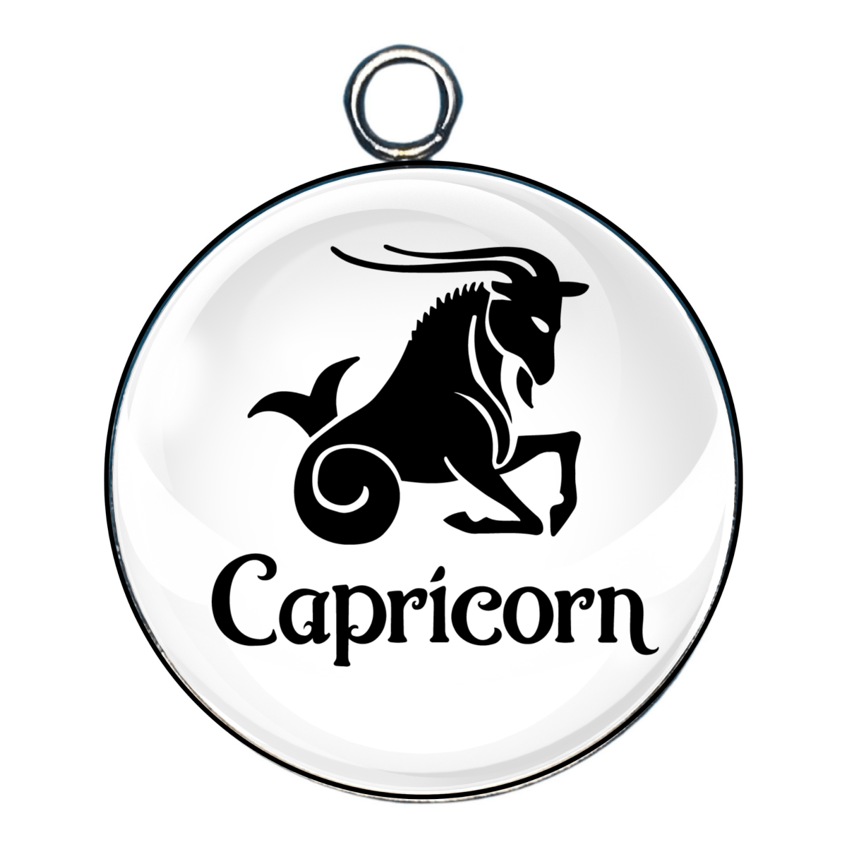 zodiac glass cabochon charm