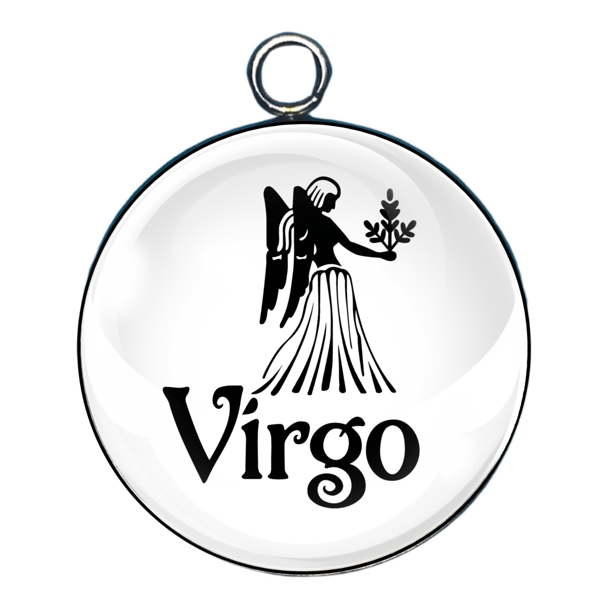 zodiac glass cabochon charm