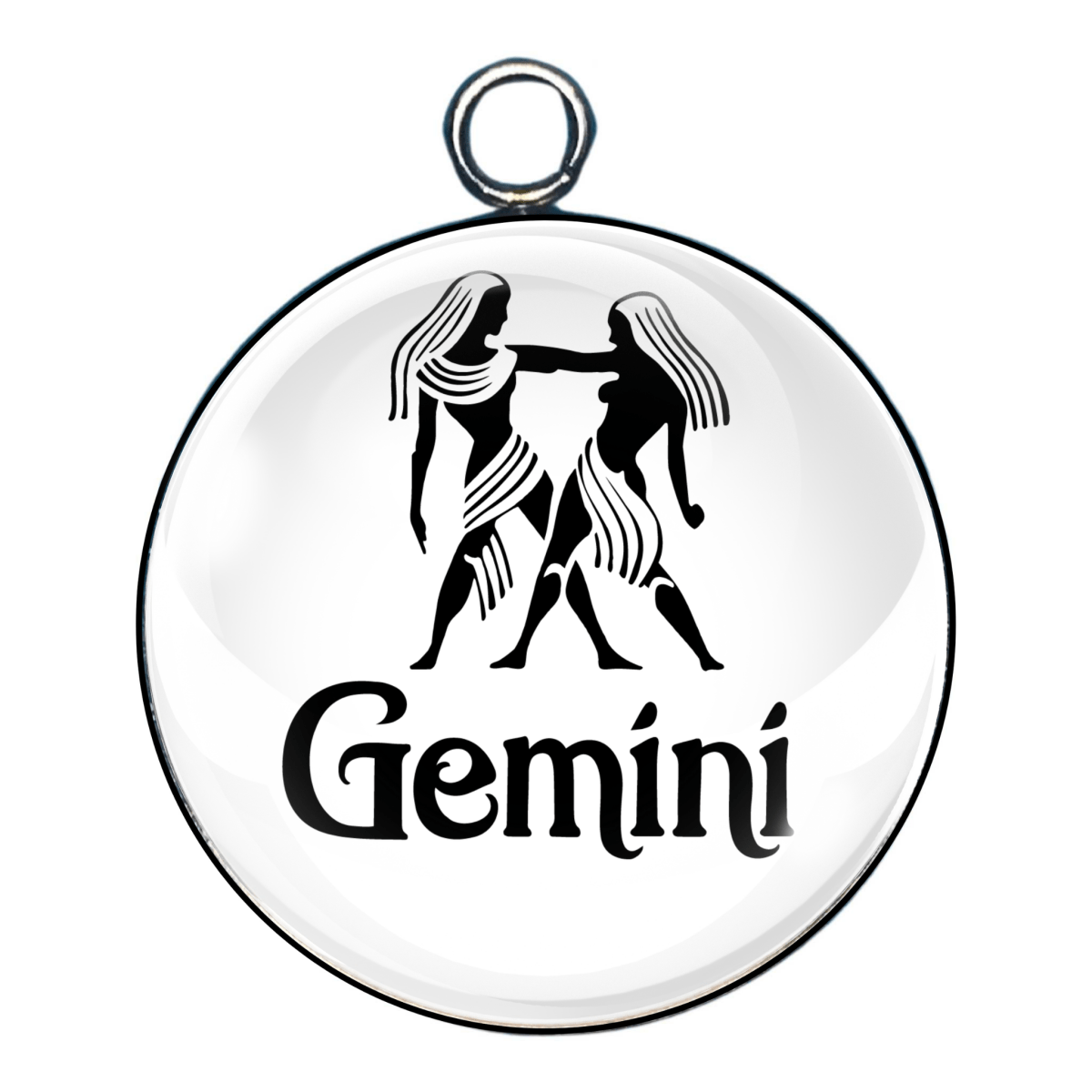 zodiac glass cabochon charm