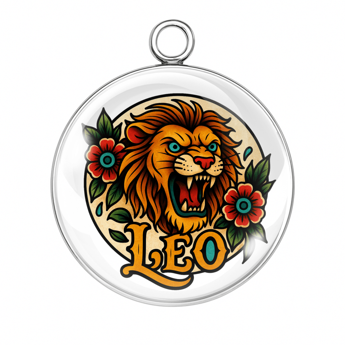 Zodiac Tattoo Charms – Bold, Celestial Astrology Cabochon Pendants