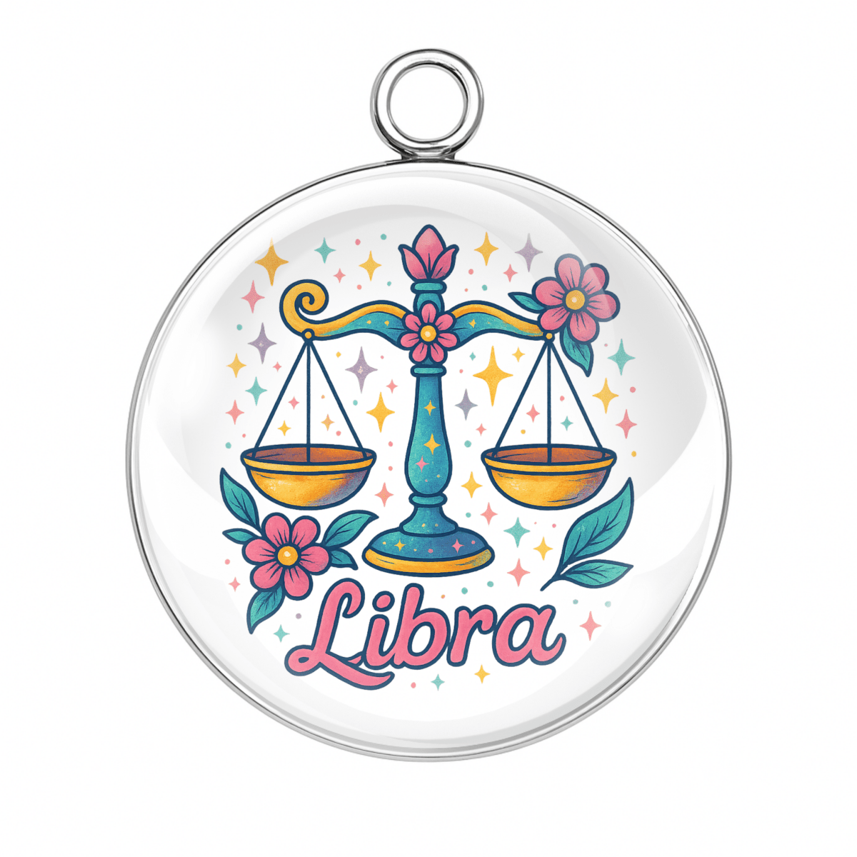 Zodiac Tattoo Charms – Bold, Celestial Astrology Cabochon Pendants