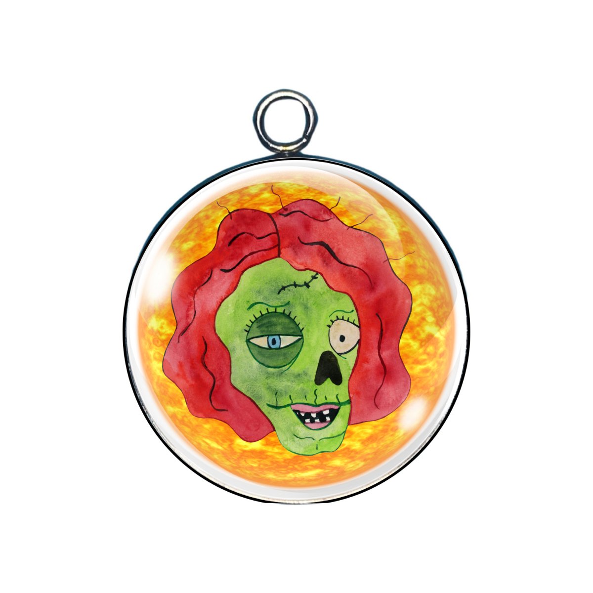 Zombie Glass Cabochon Charms