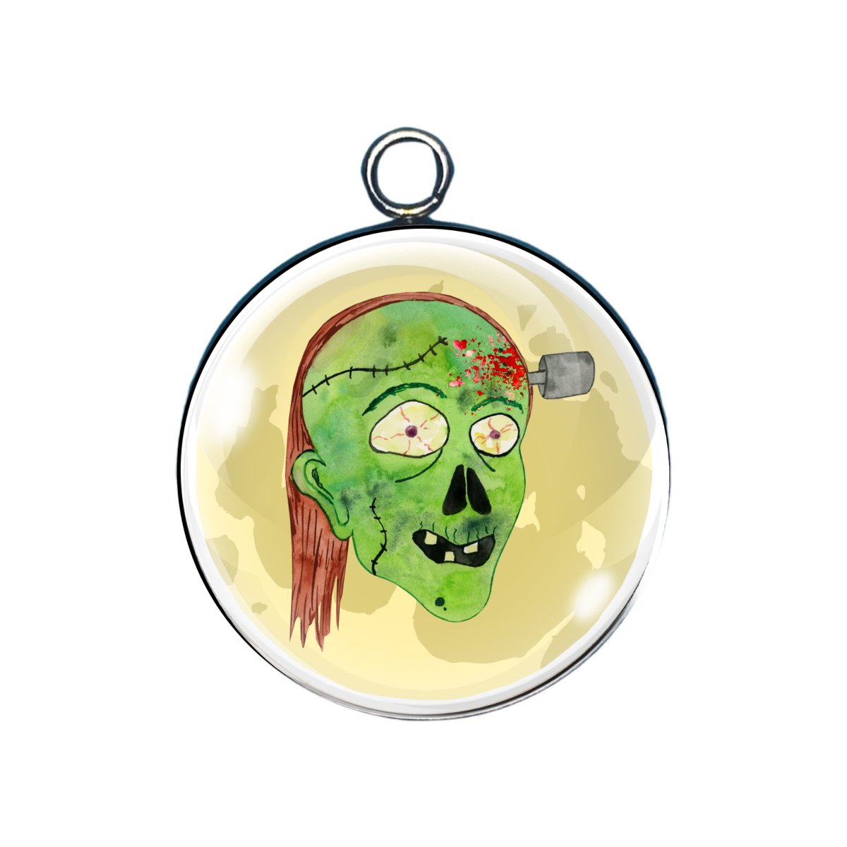 Zombie Glass Cabochon Charms