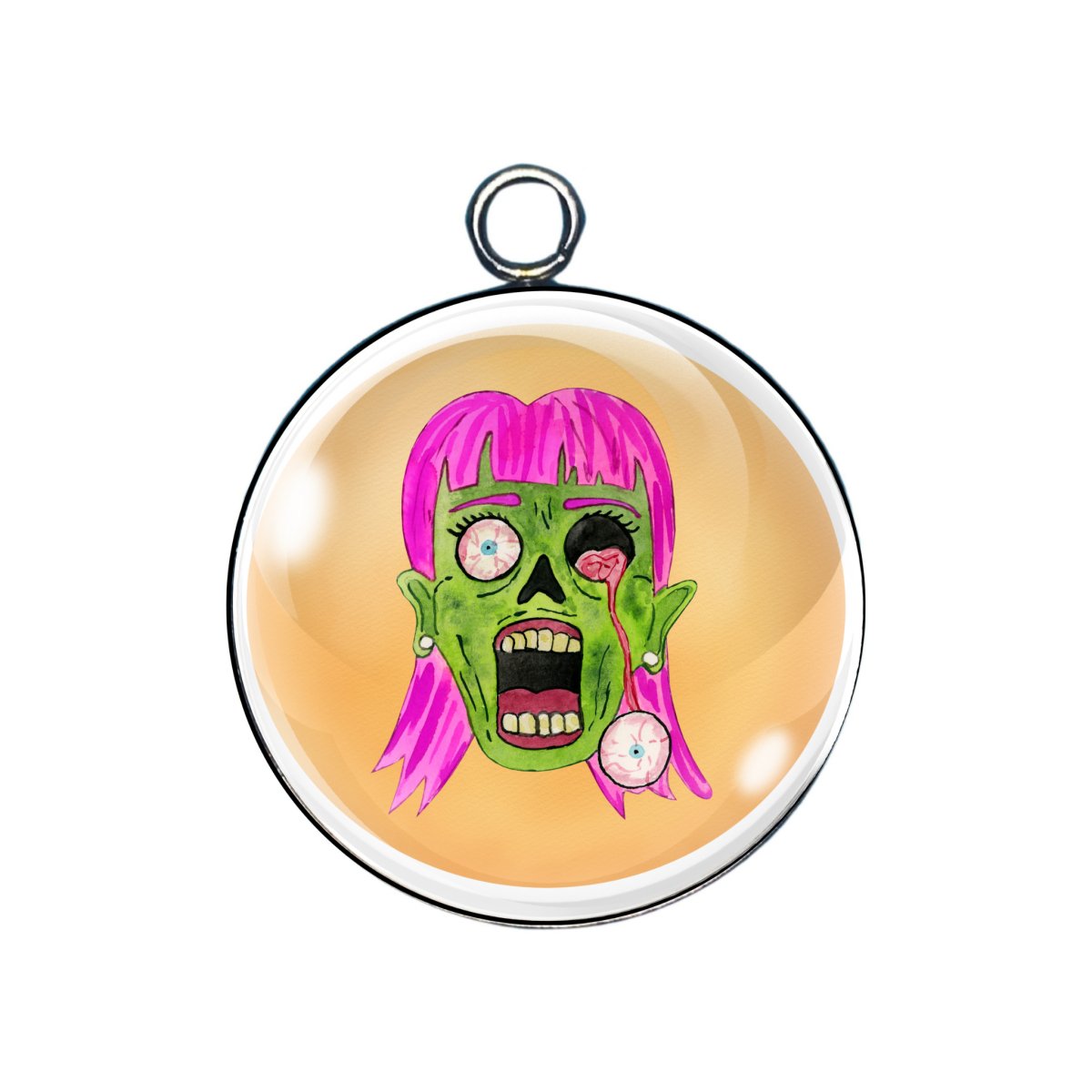 Zombie Glass Cabochon Charms