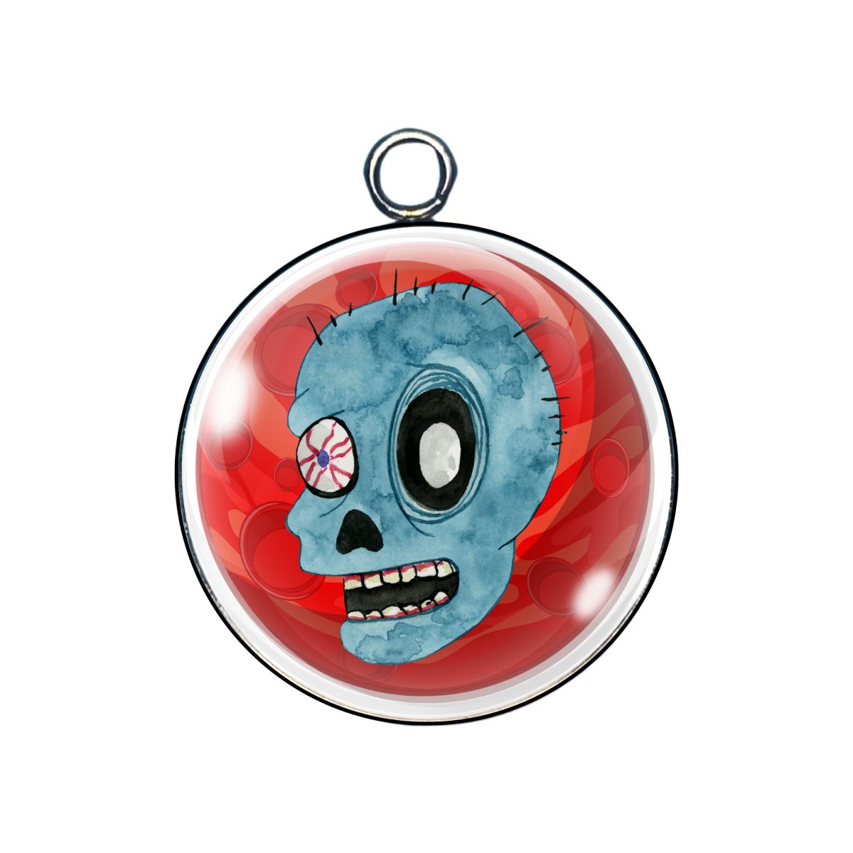 Zombie Glass Cabochon Charms