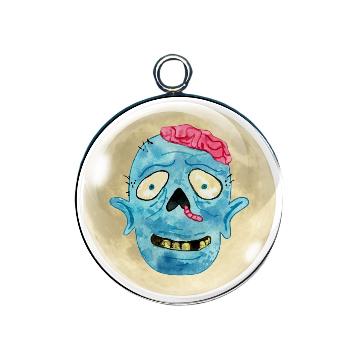 Zombie Glass Cabochon Charms