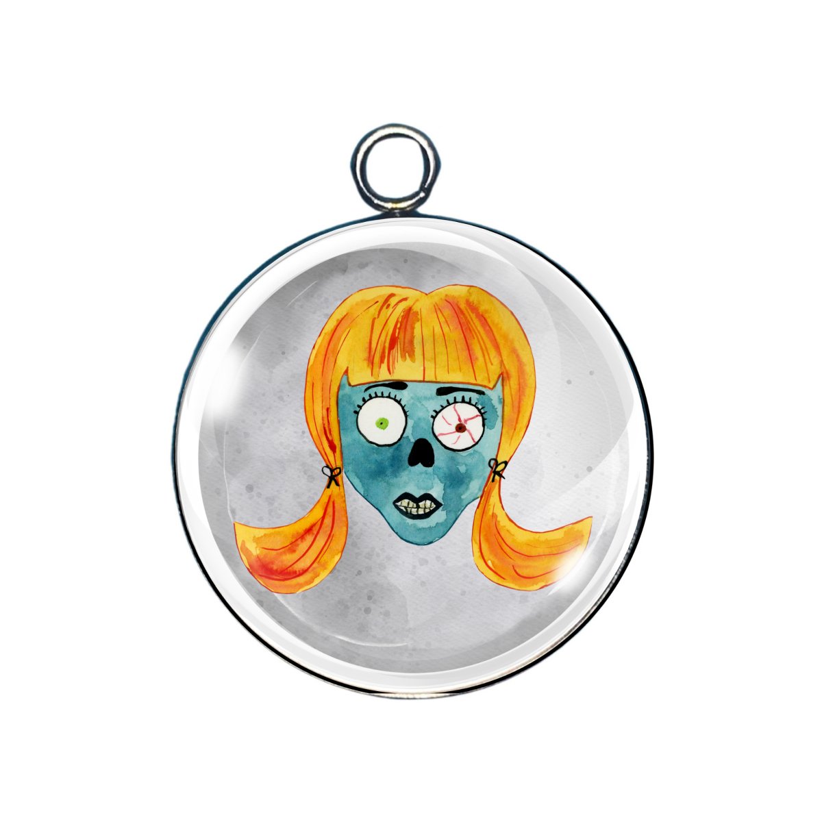 Zombie Glass Cabochon Charms