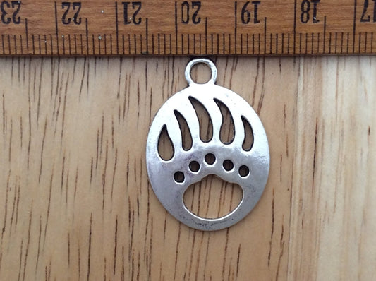 1 bear claw cutout pendant