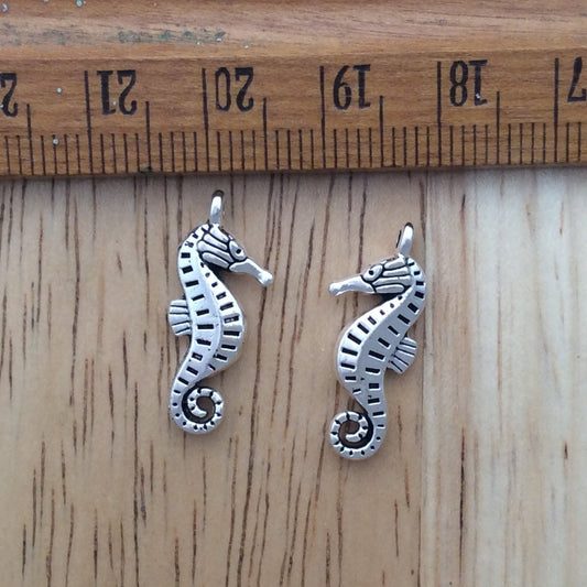 2 Tibetan Silver Seahorse Charms