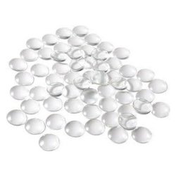 20/pk Clear Round Glass Cabochons for Making Crafts and Jewelry - ILikeWorms