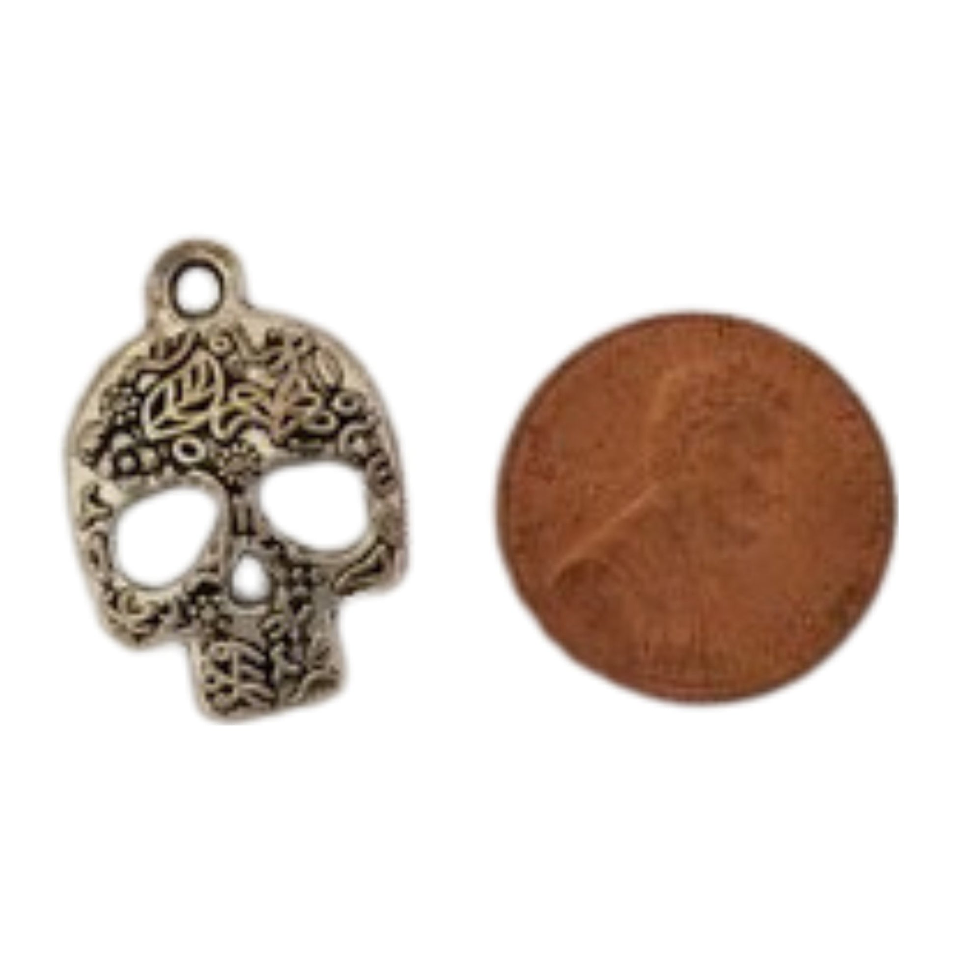 2/Pk Day of the Dead Skull Charms - ILikeWorms