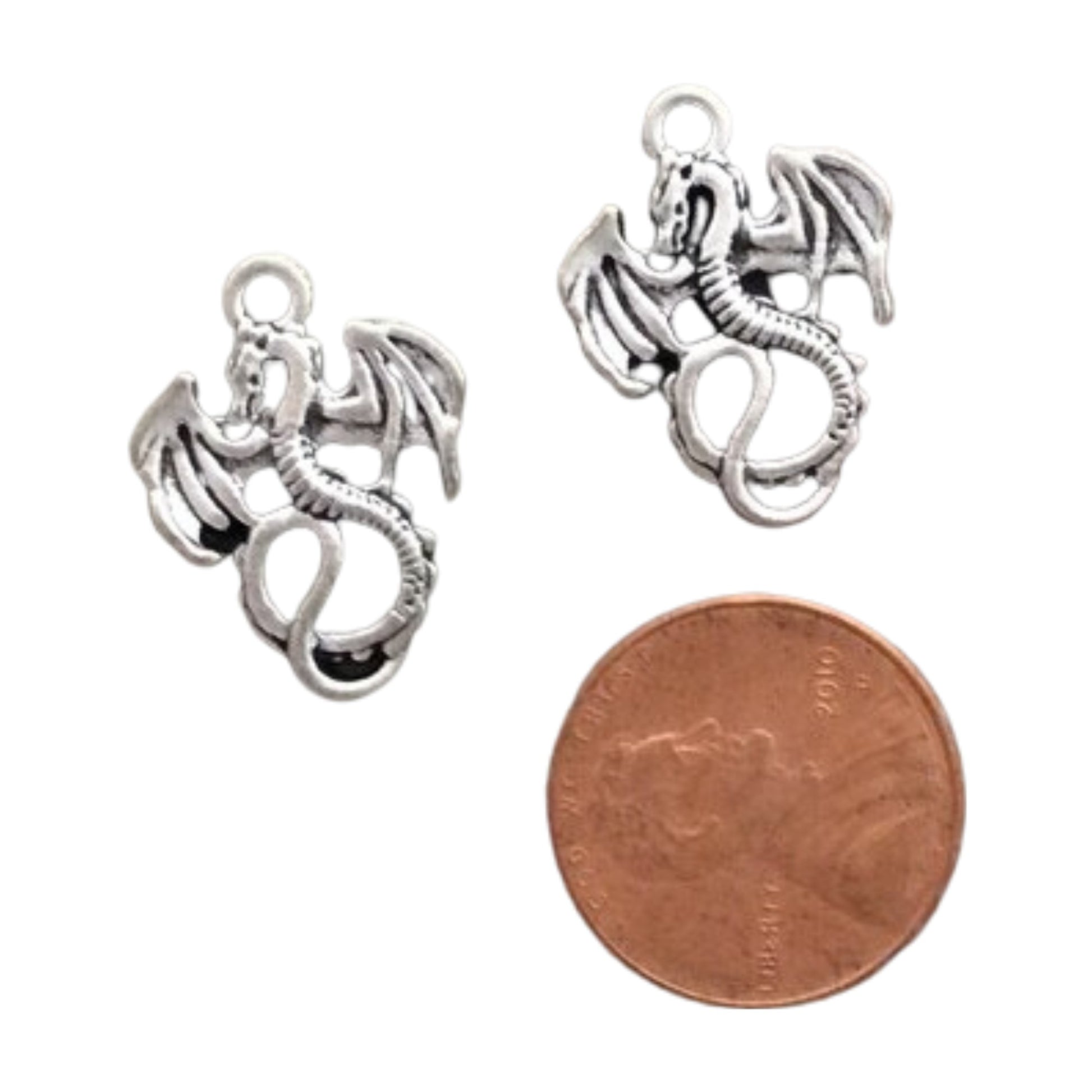 2/Pk Flying Dragon Charms - ILikeWorms