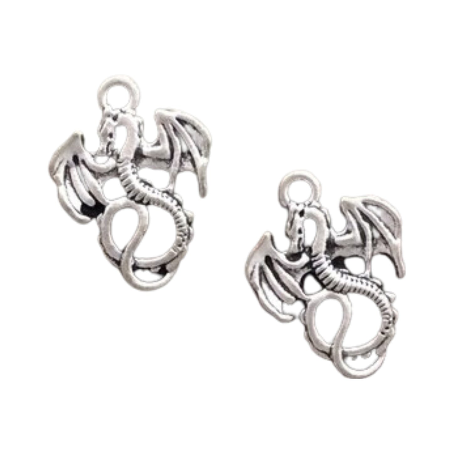 2/Pk Flying Dragon Charms - ILikeWorms