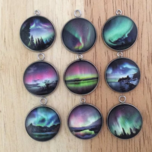 Aurora Borealis Glass Cabochon Charms - ILikeWorms