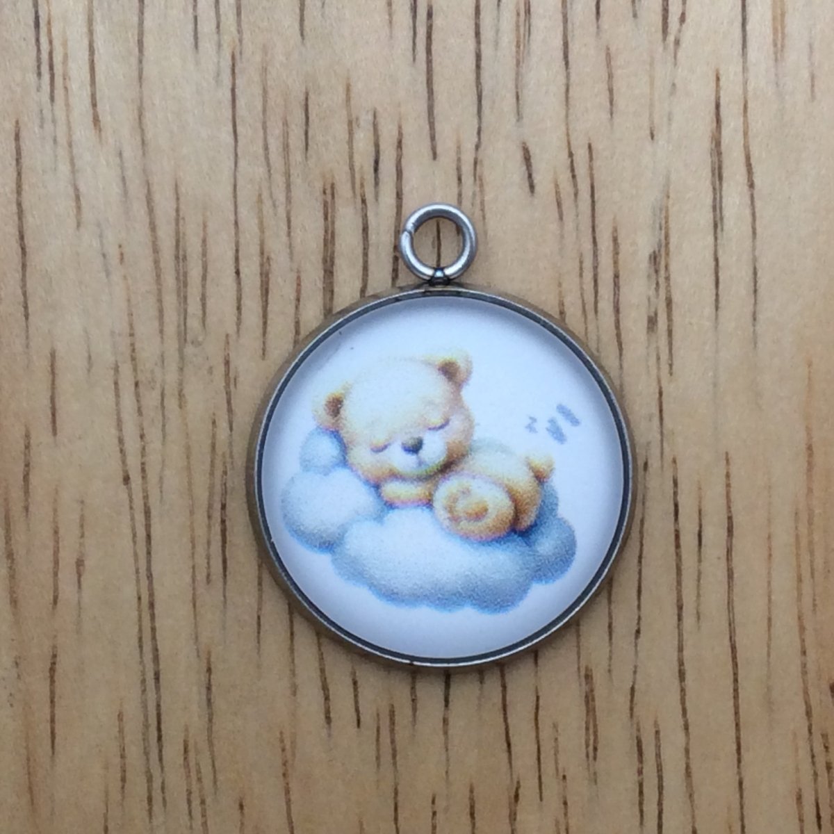 Baby shower glass cabochon charm