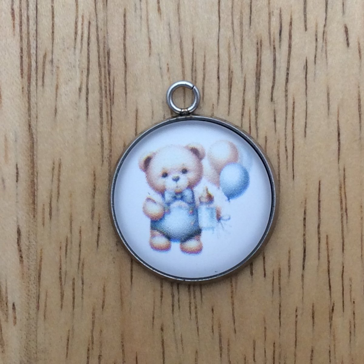 Baby shower glass cabochon charm