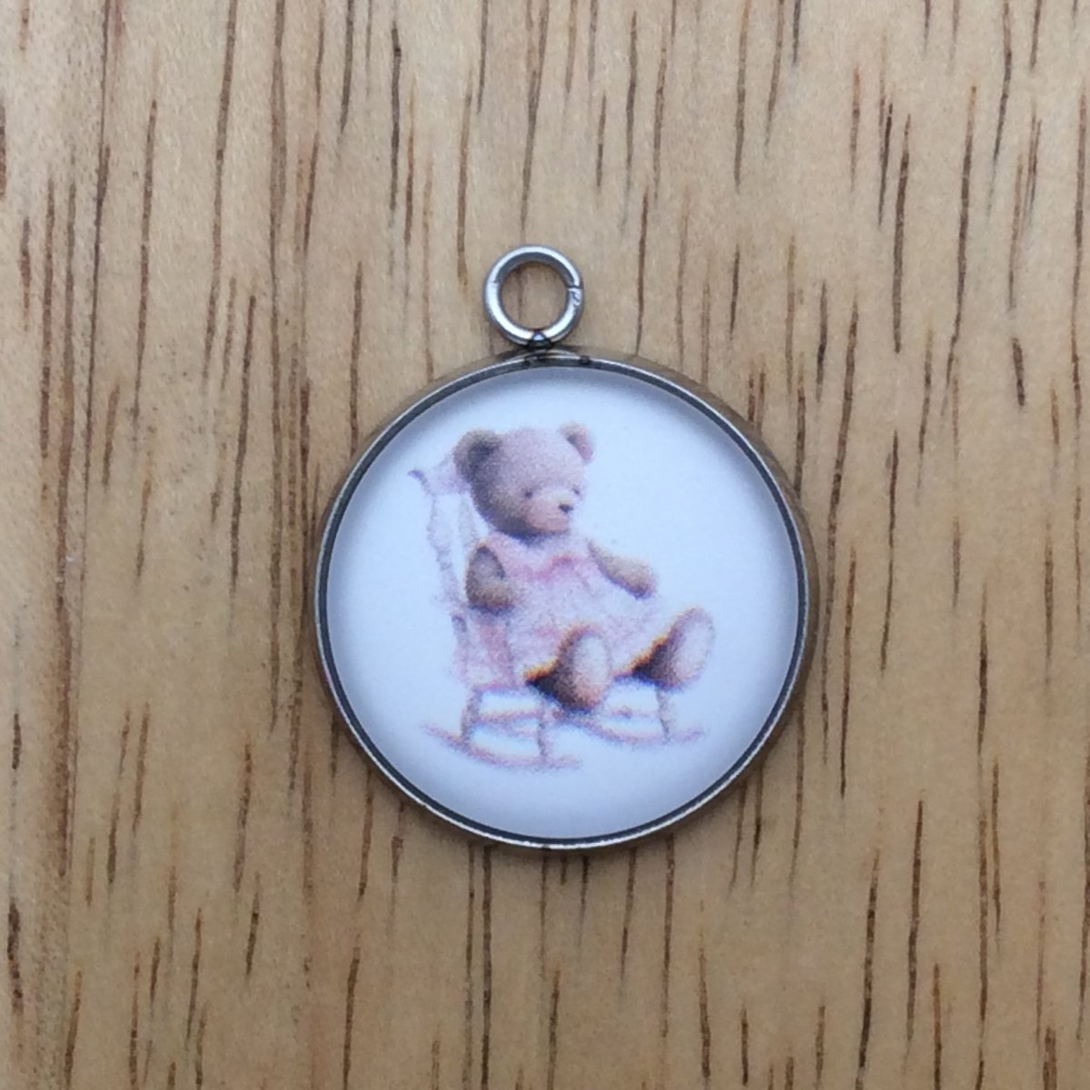 Baby shower glass cabochon charm