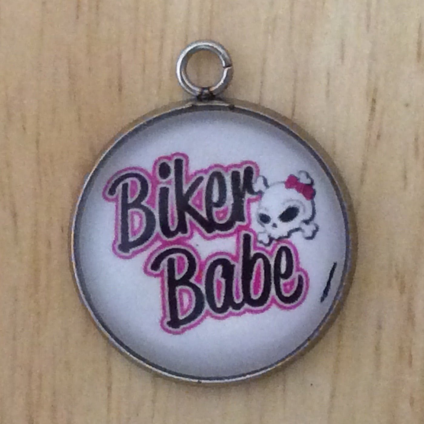 Biker Girl Glass Cabochon Charms - ILikeWorms