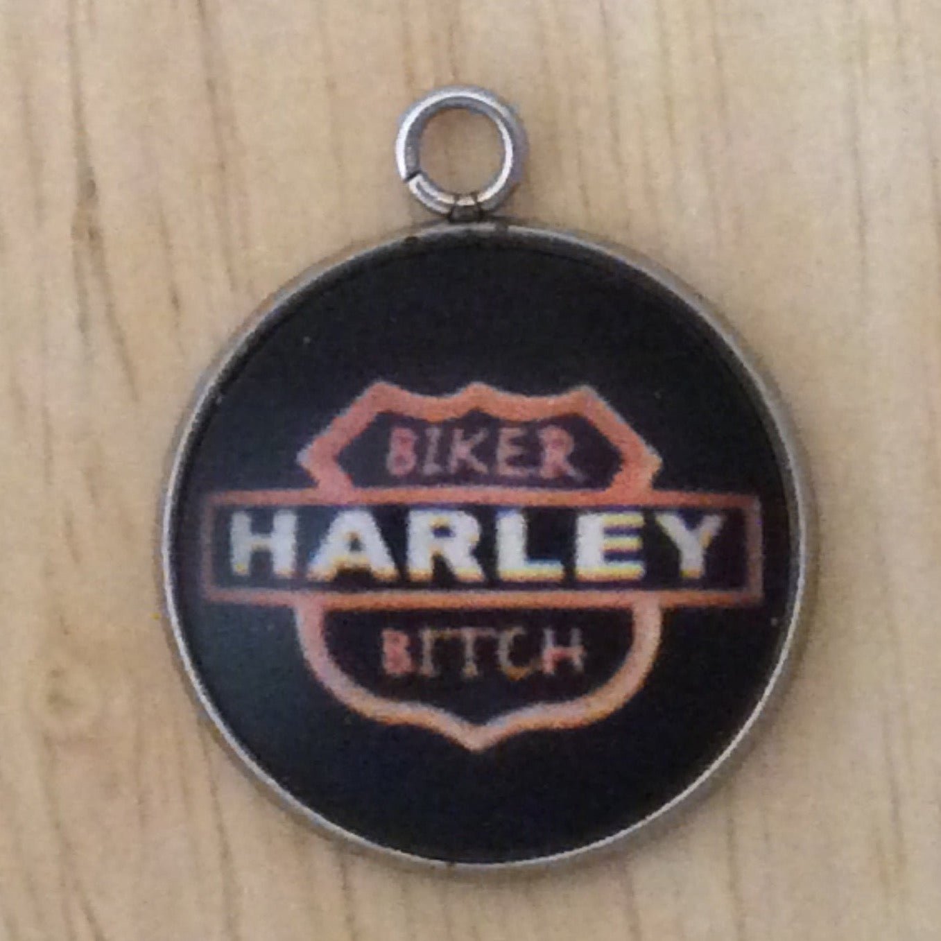 Biker Girl Glass Cabochon Charms - ILikeWorms