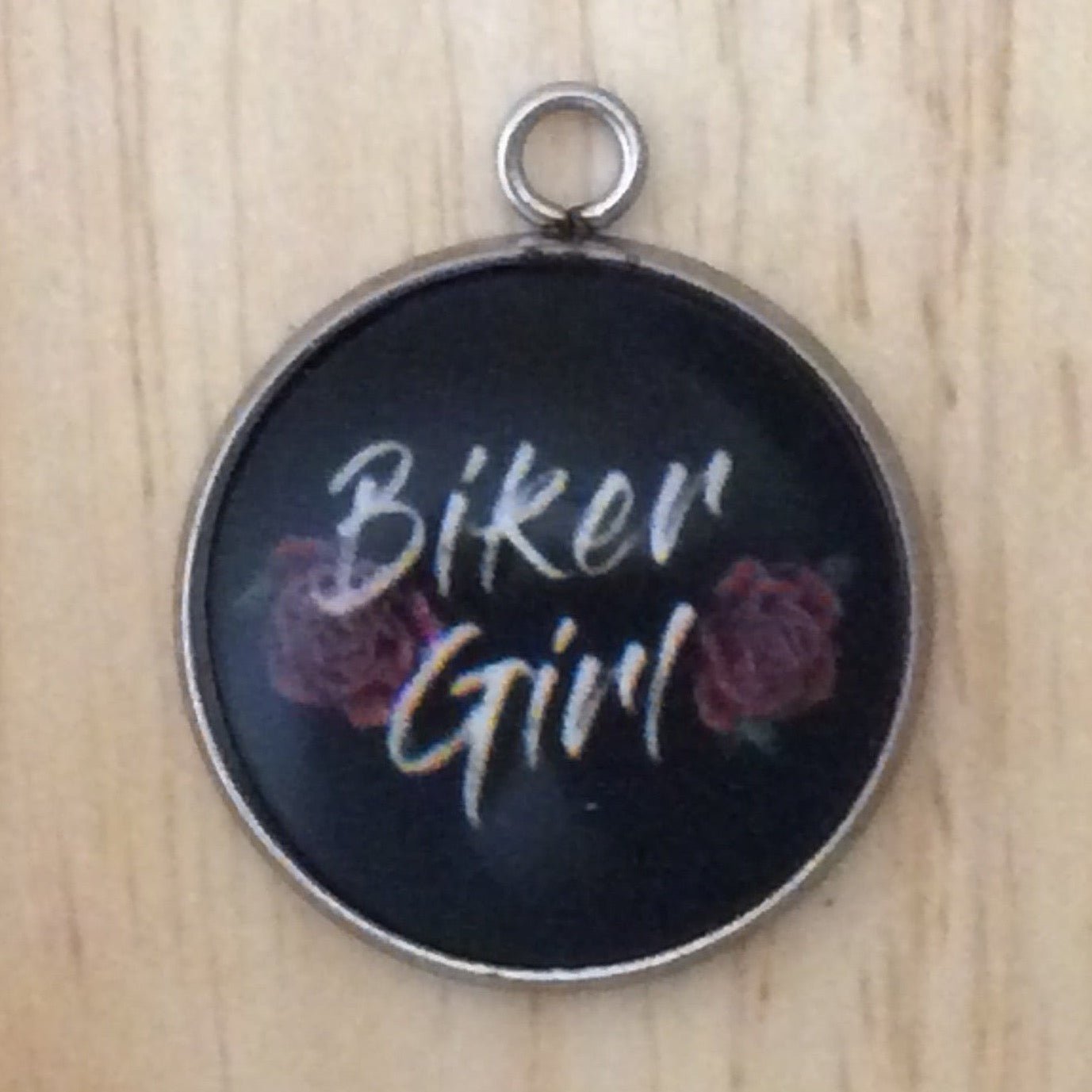 Biker Girl Glass Cabochon Charms - ILikeWorms