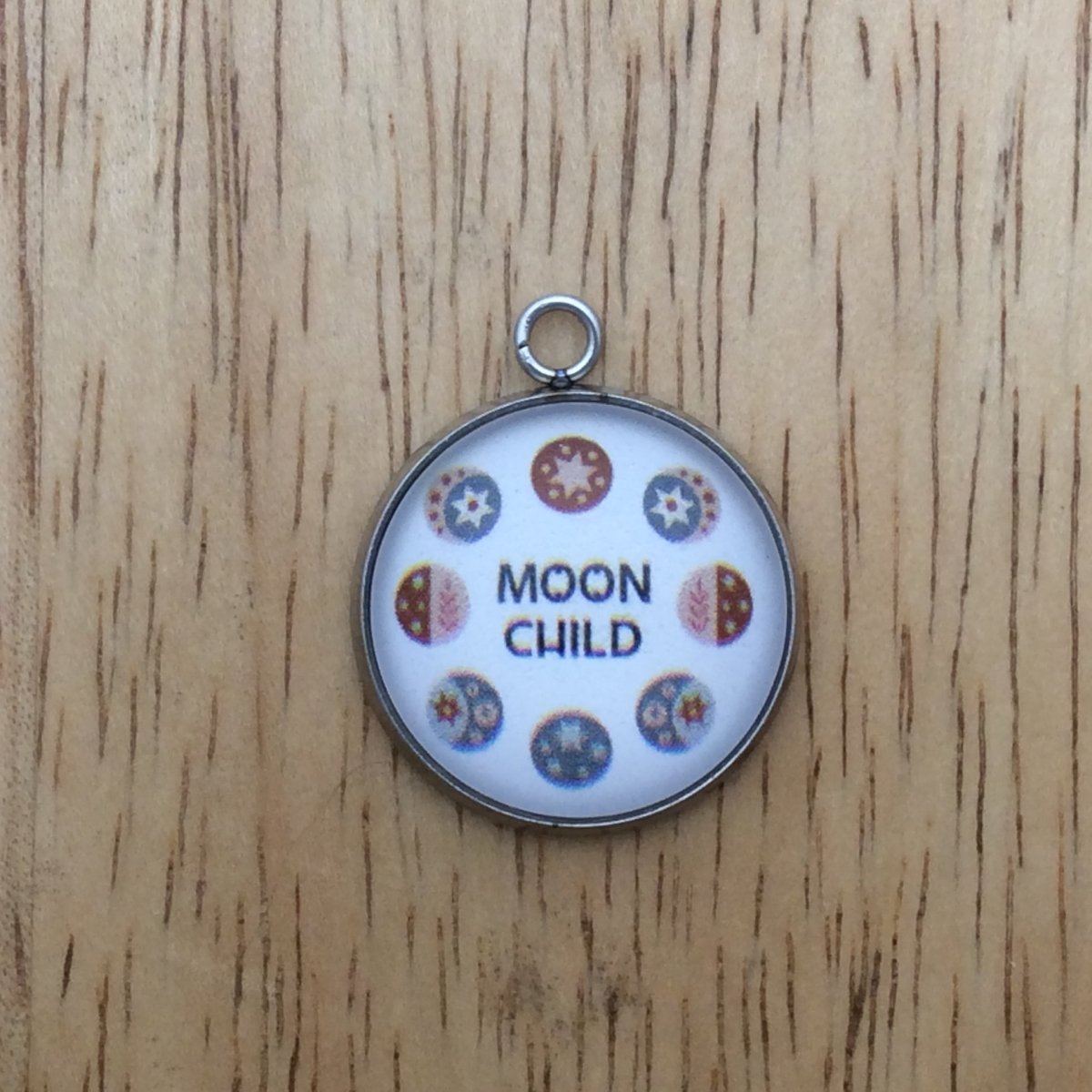  boho moon glass cabochon charm