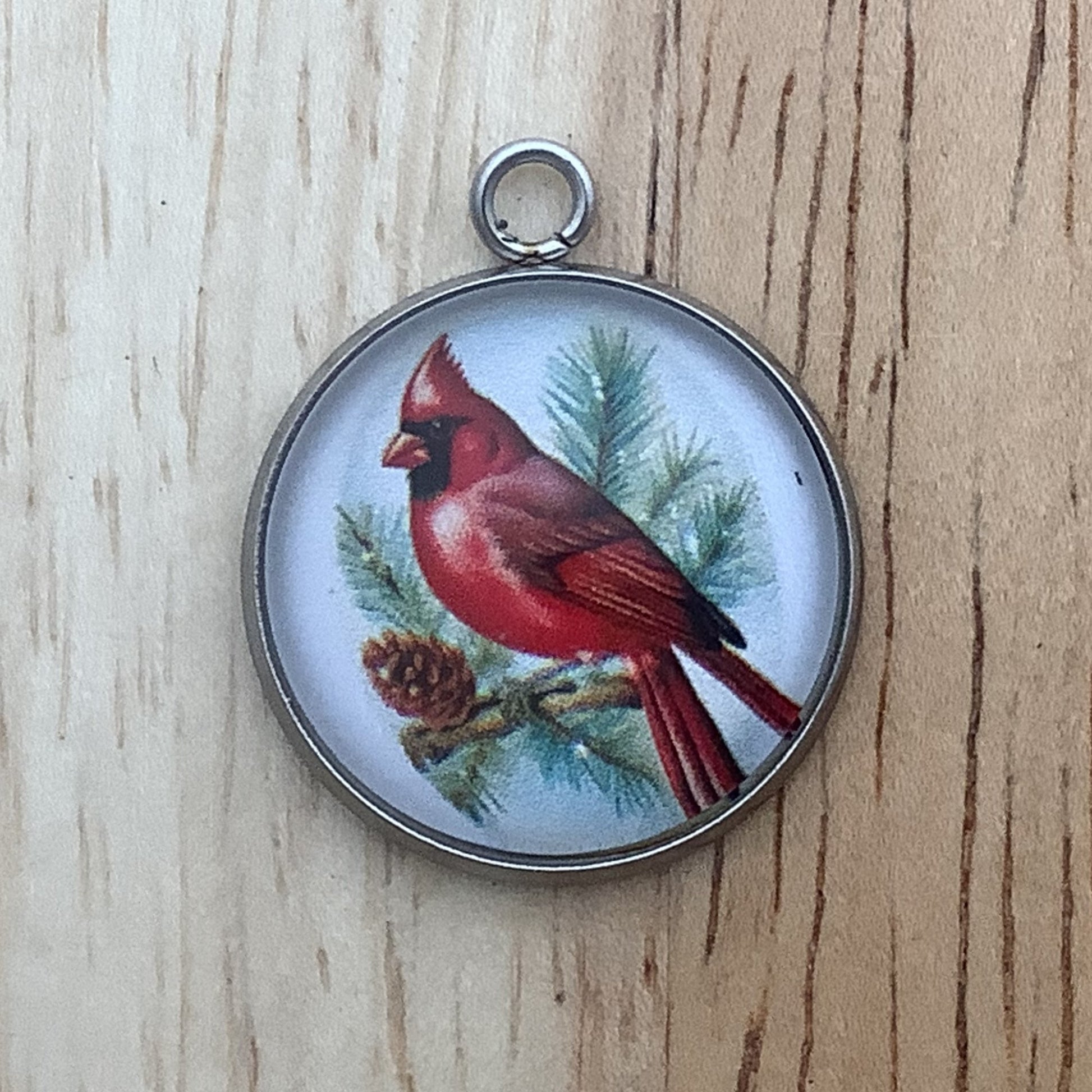 Cardinal Glass Cabochon Charms, Red Cardinal Charms for Jewelry Making - ILikeWorms