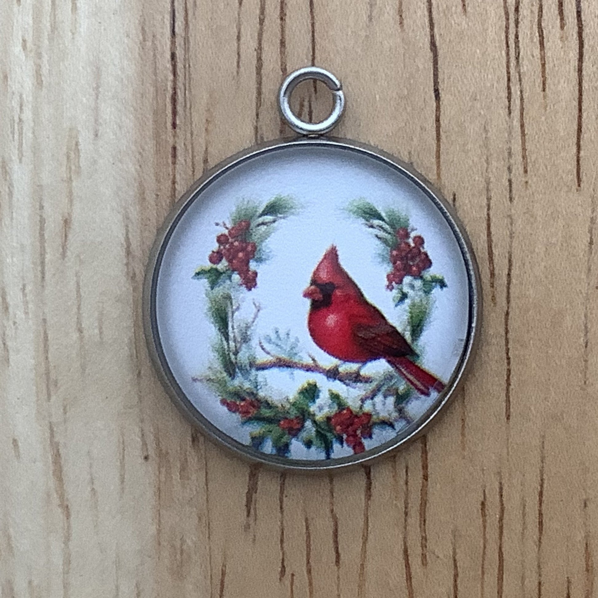 Cardinal Glass Cabochon Charms, Red Cardinal Charms for Jewelry Making - ILikeWorms