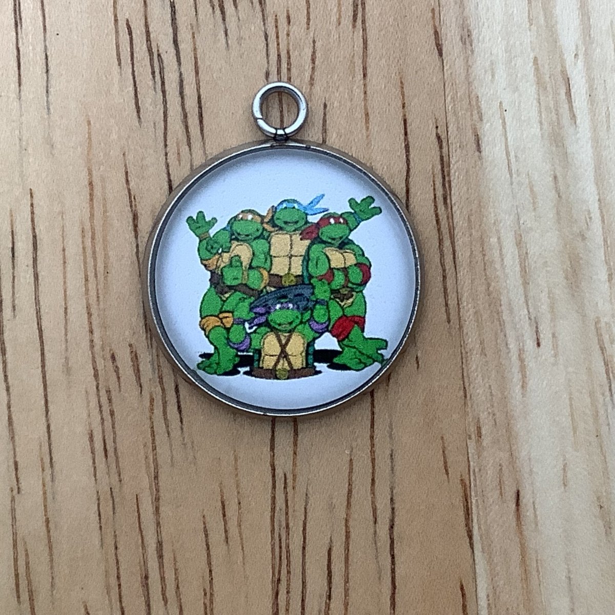 Teenage Mutant Ninja Turtle Glass Cabochon Charms, Jewelry Making Charms