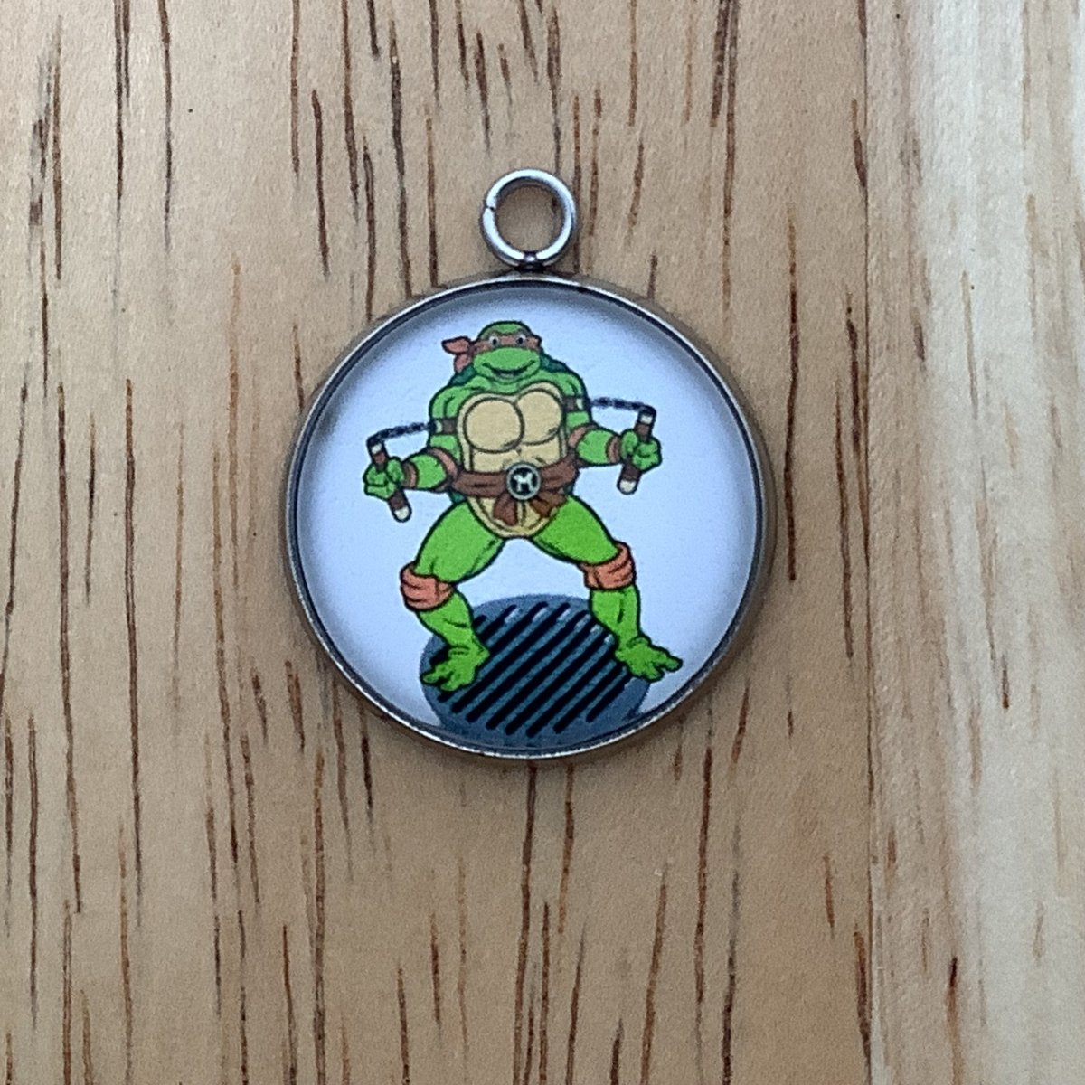 Teenage Mutant Ninja Turtle Glass Cabochon Charms, Jewelry Making Charms