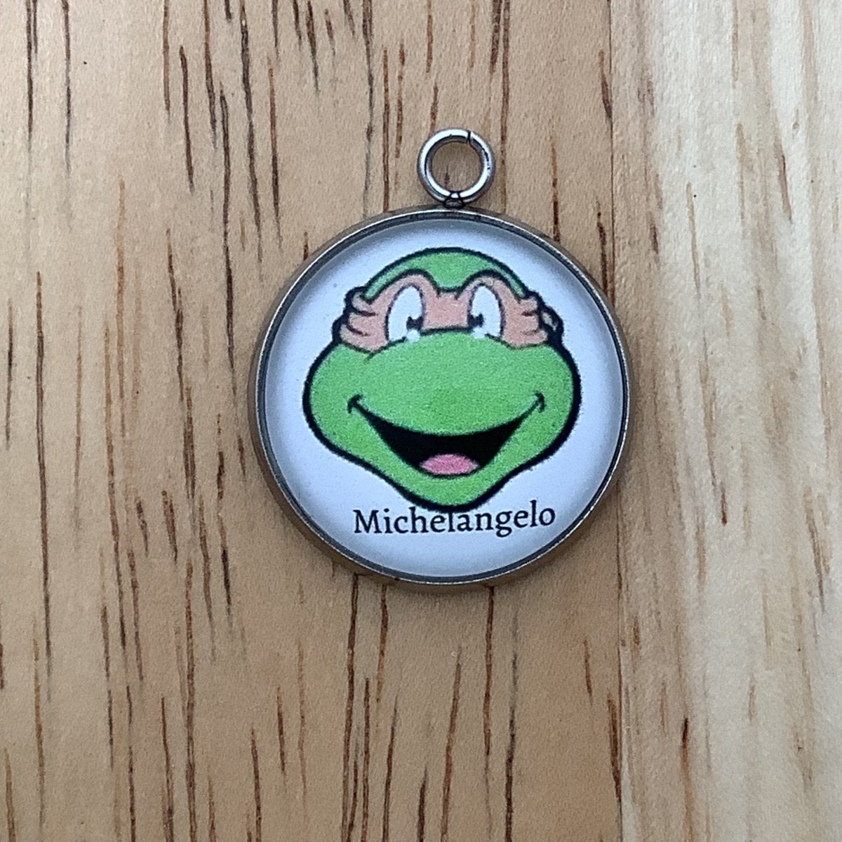 Teenage Mutant Ninja Turtle Glass Cabochon Charms, Jewelry Making Charms