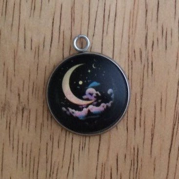 Celestial Moon Charms, Jewelry Making Charms - ILikeWorms