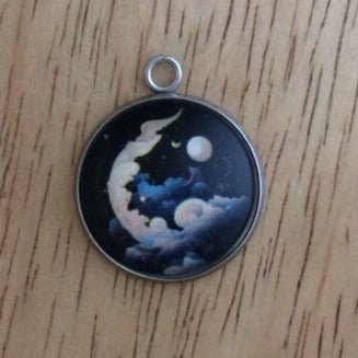 Celestial Moon Charms, Jewelry Making Charms - ILikeWorms