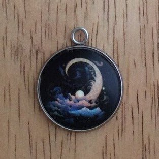 Celestial Moon Charms, Jewelry Making Charms - ILikeWorms