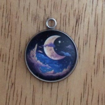 Celestial Moon Charms, Jewelry Making Charms - ILikeWorms